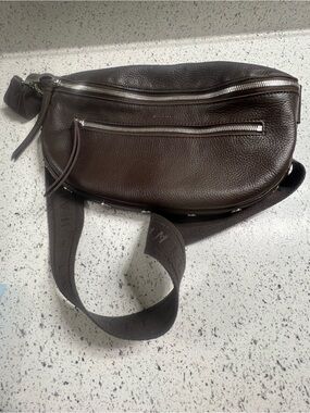 Hammitt Dark Brown Leather Belt Bag